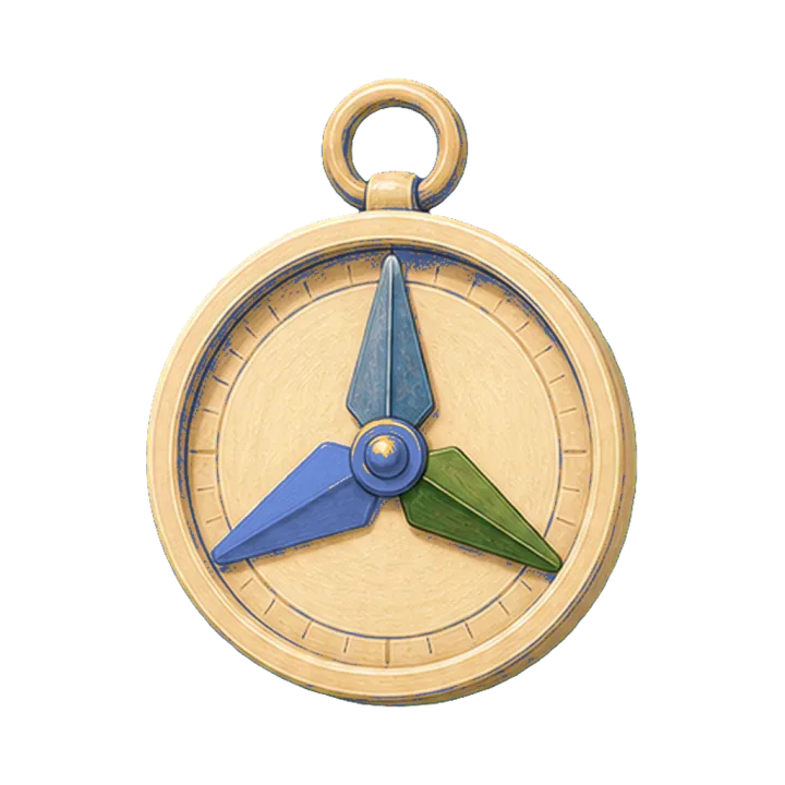 The illustrated Blank-Direction Compass from the Arcalis Cabinet